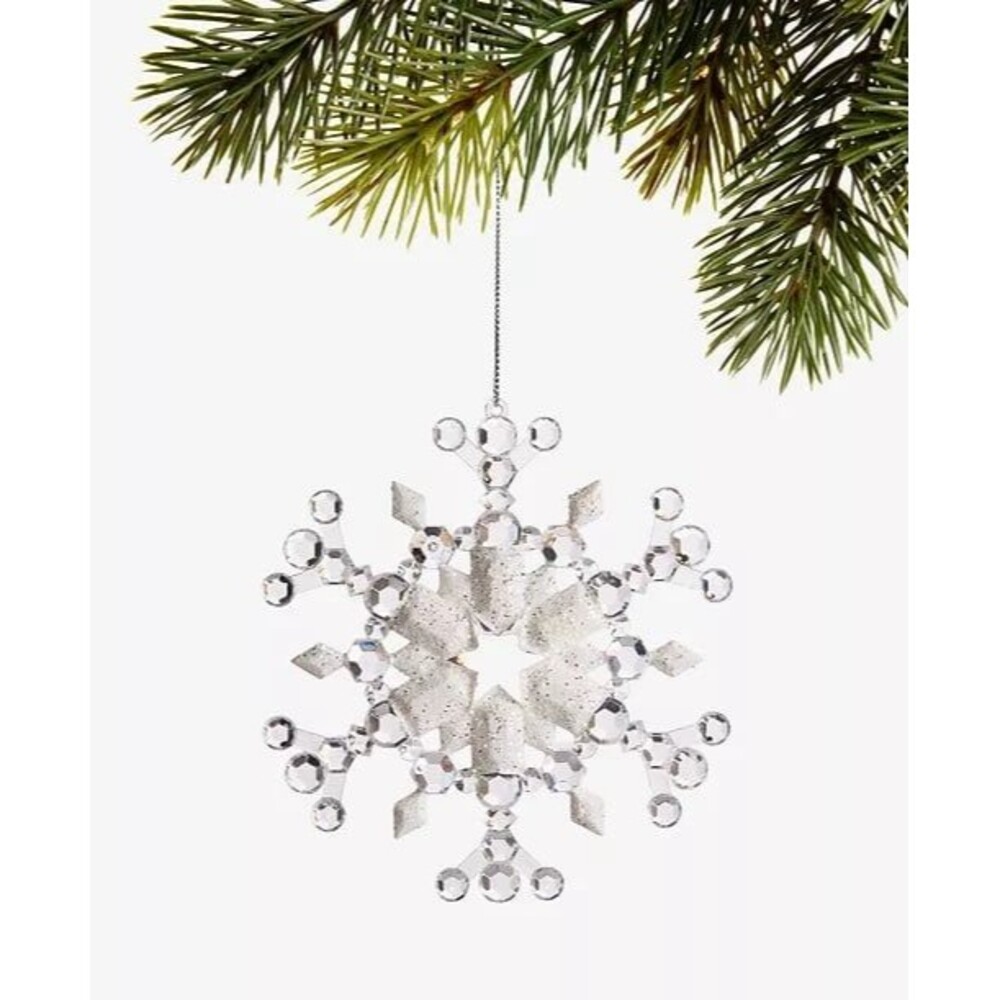 Macy’s Holiday Lane Iced Delight Gem Snowflake Ornament